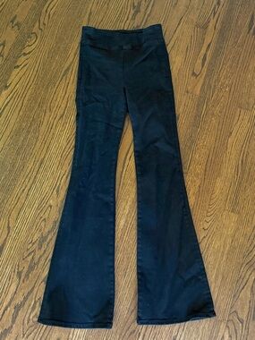 Frame Denim Black Slim, Stretchy Flare Jeans
